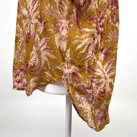 Pilcro Floral Button Front Top Size Small Medium Boho Festival Tropical Vacation - Picture 7 of 16